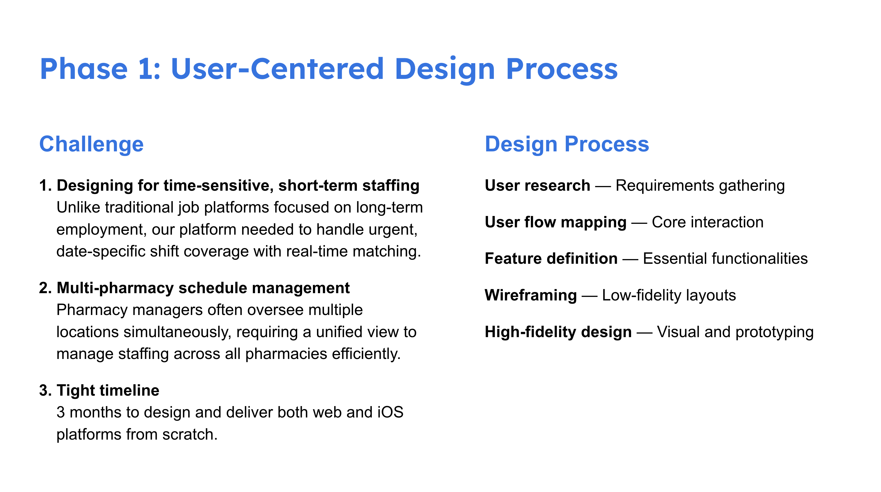 Phase 1: User Centered Design Process
