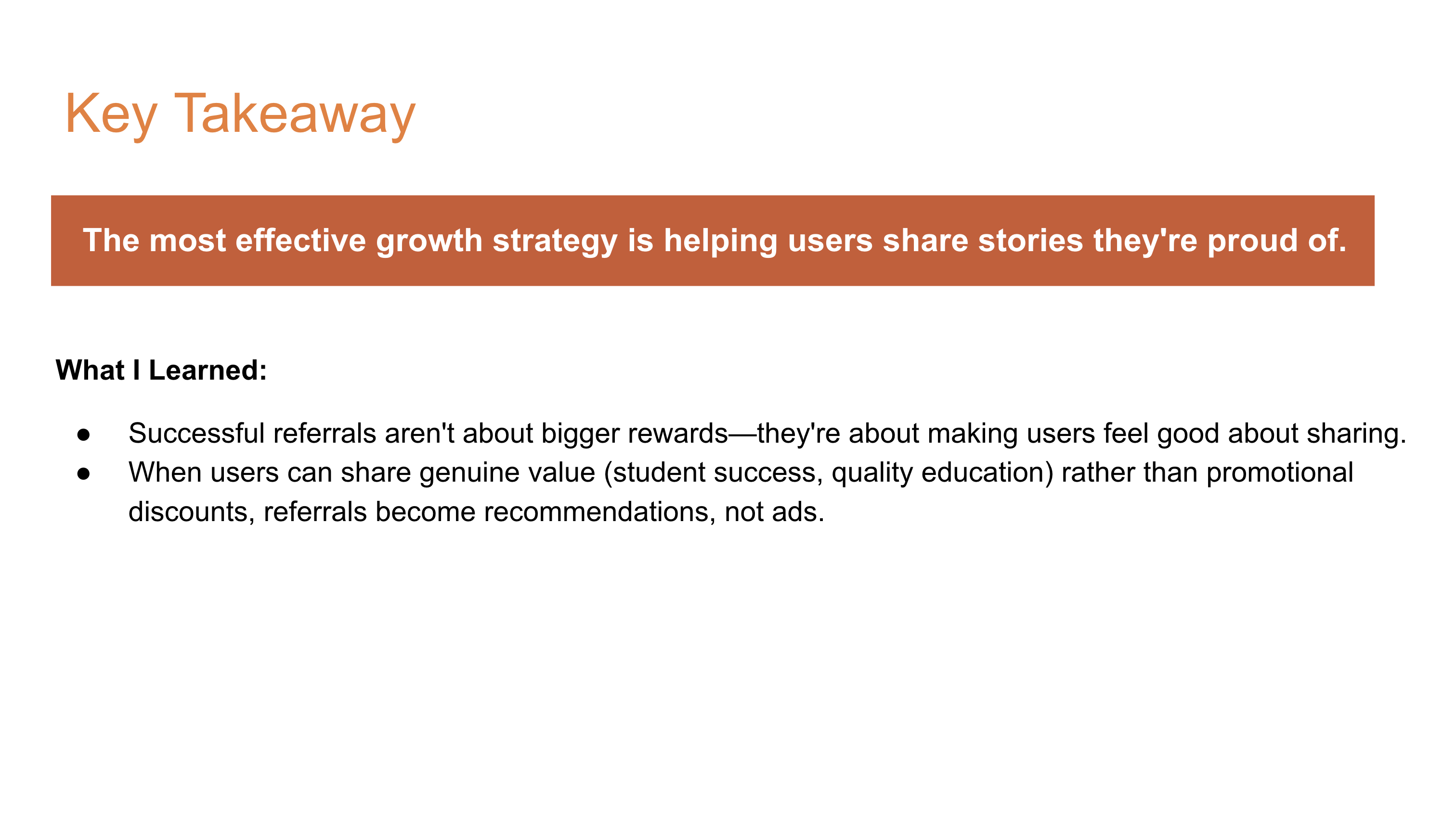 PPT Slide 11: Key Takeaway